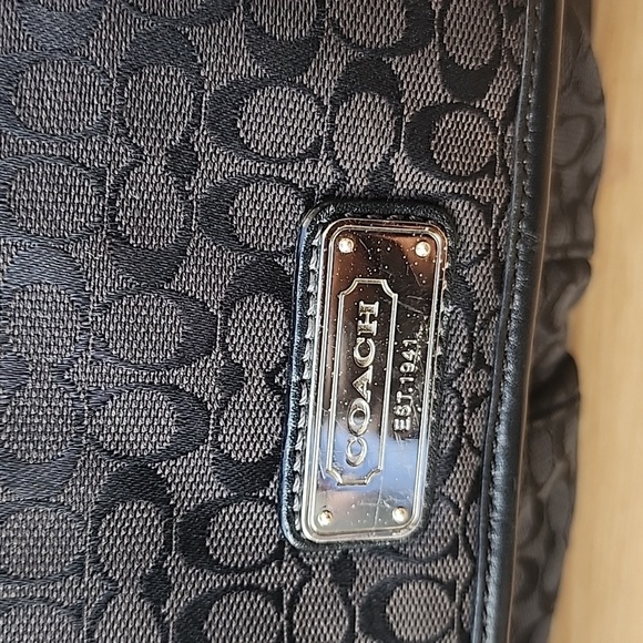 Coach Black Monogram Messenger Bag - Picture 2 of 16